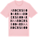 Pink Cotton t-shirt med Andersbodarna ordlek t-shirt