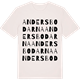 Vintage White t-shirt med Andersbodarna ordlek t-shirt