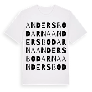 Andersbodarna ordlek t-shirt – ekologisk bomull t-shirt från Pinshirt
