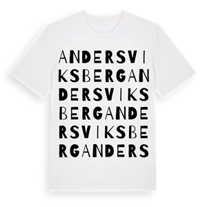 Andersviksberg ordlek t-shirt – ekologisk bomull t-shirt från Pinshirt