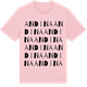 Pink Cotton t-shirt med Andina ordlek t-shirt