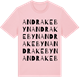 Pink Cotton t-shirt med Andrakebyn ordlek t-shirt
