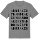 Mid Heather Gray t-shirt med Andrakebyn ordlek t-shirt