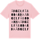 Pink Cotton t-shirt med Ångelfäbodarna ordlek t-shirt