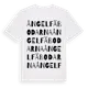White t-shirt med Ångelfäbodarna ordlek t-shirt