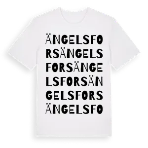Ängelsfors ordlek t-shirt – ekologisk bomull t-shirt från Pinshirt