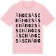 Pink Cotton t-shirt med Ängesåsen ordlek t-shirt