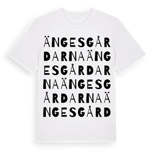 Ängesgårdarna ordlek t-shirt – ekologisk bomull t-shirt från Pinshirt