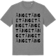 Mid Heather Gray t-shirt med Änget ordlek t-shirt