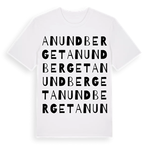 Anundberget ordlek t-shirt – ekologisk bomull t-shirt från Pinshirt