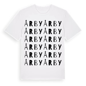 Årby ordlek t-shirt – ekologisk bomull t-shirt från Pinshirt