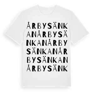 Årbysänkan ordlek t-shirt – ekologisk bomull t-shirt från Pinshirt