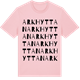 Pink Cotton t-shirt med Arkhyttan ordlek t-shirt