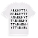 White t-shirt med Arkhyttan ordlek t-shirt