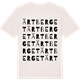 Vintage White t-shirt med Ärtberget ordlek t-shirt