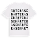 White t-shirt med Ärteråsen ordlek t-shirt