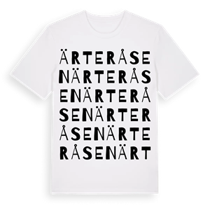 Ärteråsen ordlek t-shirt – ekologisk bomull t-shirt från Pinshirt