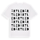 White t-shirt med Ärtled ordlek t-shirt