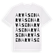 White t-shirt med Arvåsen ordlek t-shirt
