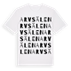 White t-shirt med Arvsälen ordlek t-shirt
