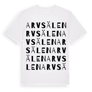 Arvsälen ordlek t-shirt – ekologisk bomull t-shirt från Pinshirt