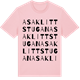 Pink Cotton t-shirt med Asaklittstugan ordlek t-shirt