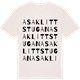 Vintage White t-shirt med Asaklittstugan ordlek t-shirt