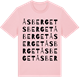 Pink Cotton t-shirt med Åsberget ordlek t-shirt