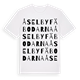 White t-shirt med Åselbyfäbodarna ordlek t-shirt
