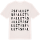 Vintage White t-shirt med Åsfallet ordlek t-shirt
