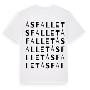 Åsfallet ordlek t-shirt – ekologisk bomull t-shirt från Pinshirt