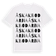 White t-shirt med Åskakbodarna ordlek t-shirt