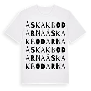 Åskakbodarna ordlek t-shirt – ekologisk bomull t-shirt från Pinshirt