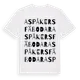 White t-shirt med Aspåkers Fäbodar ordlek t-shirt