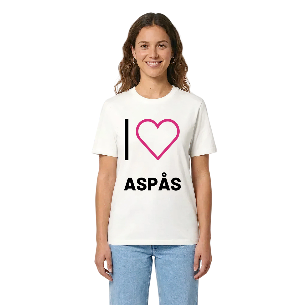 Jag älskar Aspås t-shirt stort tryck i miljö