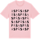 Pink Cotton t-shirt med Aspås ordlek t-shirt