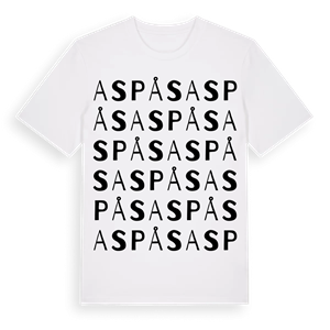 Aspås ordlek t-shirt – ekologisk bomull t-shirt från Pinshirt