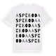 White t-shirt med Aspeboda ordlek t-shirt
