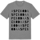 Mid Heather Gray t-shirt med Aspeboda ordlek t-shirt