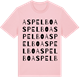 Pink Cotton t-shirt med Aspelbo ordlek t-shirt