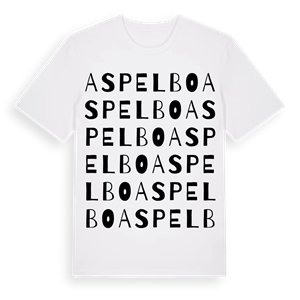 Aspelbo ordlek t-shirt – ekologisk bomull t-shirt från Pinshirt