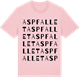 Pink Cotton t-shirt med Aspfallet ordlek t-shirt
