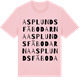 Pink Cotton t-shirt med Asplundsfäbodarna ordlek t-shirt