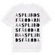 White t-shirt med Asplundsfäbodarna ordlek t-shirt