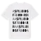 White t-shirt med Asplundsfäbodarna ordlek t-shirt