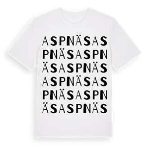 Aspnäs ordlek t-shirt – ekologisk bomull t-shirt från Pinshirt