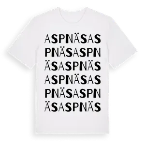Aspnäs ordlek t-shirt – ekologisk bomull t-shirt från Pinshirt