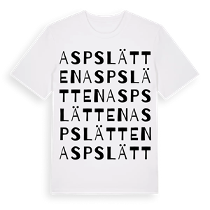 Aspslätten ordlek t-shirt – ekologisk bomull t-shirt från Pinshirt