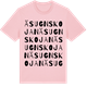 Pink Cotton t-shirt med Äsugnskojan ordlek t-shirt