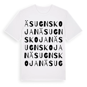 Äsugnskojan ordlek t-shirt – ekologisk bomull t-shirt från Pinshirt
